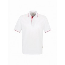 Poloshirt Casual-weiß/rot
