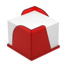 Zettelbox mit 2 Papierentnahmen - gefrostet rot