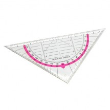 Geo-Dreieck - glasklar/pink