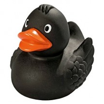 Quietsche-Ente schwarz - schwarz