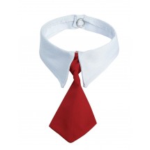 Krawatte Gr. M - weiß/rot