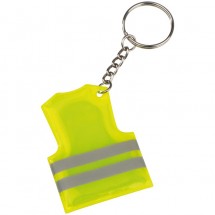 Schlüsselanhänger in der Form einer Sicherheitsweste - gelb