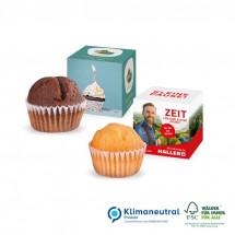 Muffin Mini im Werbewürfel, Klimaneutral, FSC®