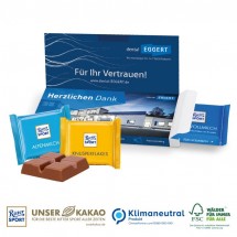 Mini-Grußkarte mit Ritter SPORT Schokolade, Klimaneutral, FSC®