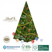 Adventskalender Lindt Weihnachtspyramide, Inlay aus recyceltem Material