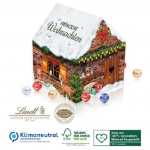 Adventskalender Lindt Weihnachtshaus, Inlay aus 100% recyceltem Material