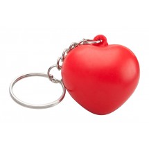 Antistressball mit Schlüsselanhänger Silene-rot
