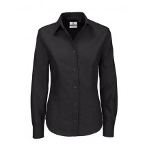 Oxford Shirt Long Sleeve / Women - Black