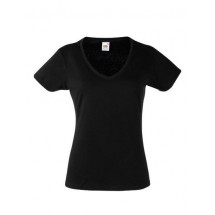 Lady-Fit Valueweight V-Neck T - Black