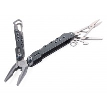 Mini Werkzeug Schlüsselanhänger mit Kette REISEGERÄT - dunkelgrau, schwarz