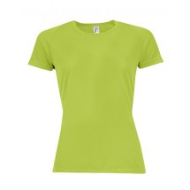 Womens Raglan Sleeves T Sporty - Apple Green