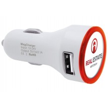 MagCharger round white - weiß/rot