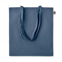 ZIMDE COLOUR Organic-Cotton Einkaufstasche blau