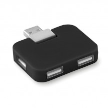 4 Port USB Hub SQUARE - schwarz