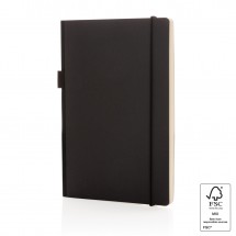 A5 FSC® Deluxe Hardcover Notizbuch, schwarz