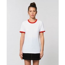 Unisex T-Shirt Ringer white/bright red XXS