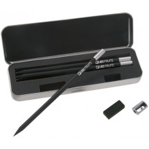 STABILO black box Grafitstift-Set, schwarz/silber