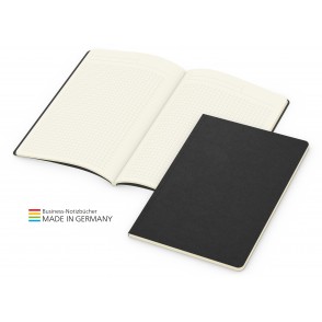 Softcover-Copy-Book Creme bestseller A5, schwarz,Prägung schwarz-glänzend inkl.