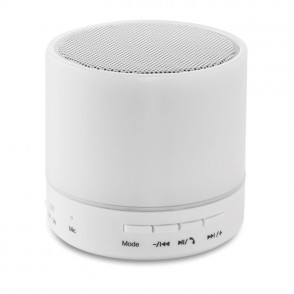 Bluetooth Lautsprecher LED ROUND WHITE