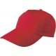 Baseballcap 100% Baumwolle, 5 Panel - Rot