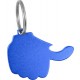 Schlüsselanhänger Thumb mit Kapselheber aus Aluminium - Kobaltblau