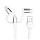 3 in 1 Logo Cable - white