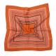 Nickituch, Reine Seide, Twill, bedruckt, ca. 53x53cm - orange