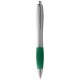 Nash Kugelschreiber silberner Schaft mit farbigem Griff - grün / silber