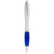 Nash Kugelschreiber silber mit farbigem Griff - silber/royalblau