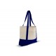 Strandtasche aus Baumwolle OEKO-TEX® 280g/m² 42x10x30cm, Dunkelblau