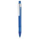 Kugelschreiber CETUS TRANSPARENT SILVER - royal-blau transparent