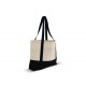 Strandtasche aus Baumwolle OEKO-TEX® 280g/m² 42x10x30cm, Schwarz