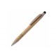 Kugelschreiber Bambus mit Touchpen und Weizenstroh Elementen, Beige/Schwarz