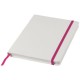 Spectrum weißes A5 Notizbuch mit farbigem Gummiband - weiss,rosa