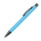 Kunststoffkugelschreiber mit Clip aus Metall - hellblau