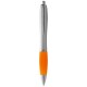 Nash Kugelschreiber silber mit farbigem Griff - silber/orange