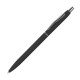 Schlanker Kugelschreiber rubber coated - schwarz