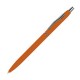 Schlanker Kugelschreiber rubber coated - orange