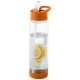 Tutti frutti Trinkflasche mit Fruchtsieb - transparent weiss,orange
