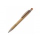 Kugelschreiber Bambus mit Touchpen und Weizenstroh Elementen, Beige / Orange