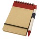 Zuse Notizbuch mit Stift - rot / beige