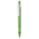Kugelschreiber CETUS TRANSPARENT SILVER - limonen-grün transparent