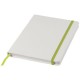 Spectrum weißes A5 Notizbuch mit farbigem Gummiband - weiss,Lindgrün