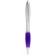 Nash Kugelschreiber silber mit farbigem Griff - lila/silber