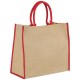 The Large Jute Tasche - natur/rot