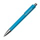Kunststoffkugelschreiber mit silbernen Applikationen - hellblau