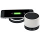 Cosmic Bluetooth®-Lautsprecher und kabelloses Ladepad- weiss