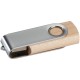 USB-Stick Twist mit Holzkörper hell