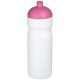 Baseline® Plus 650 ml Sportflasche mit Kuppeldeckel- weiss/rosa