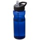 H2O Eco 650 ml Sportflasche mit Ausgussdeckel - blau/schwarz